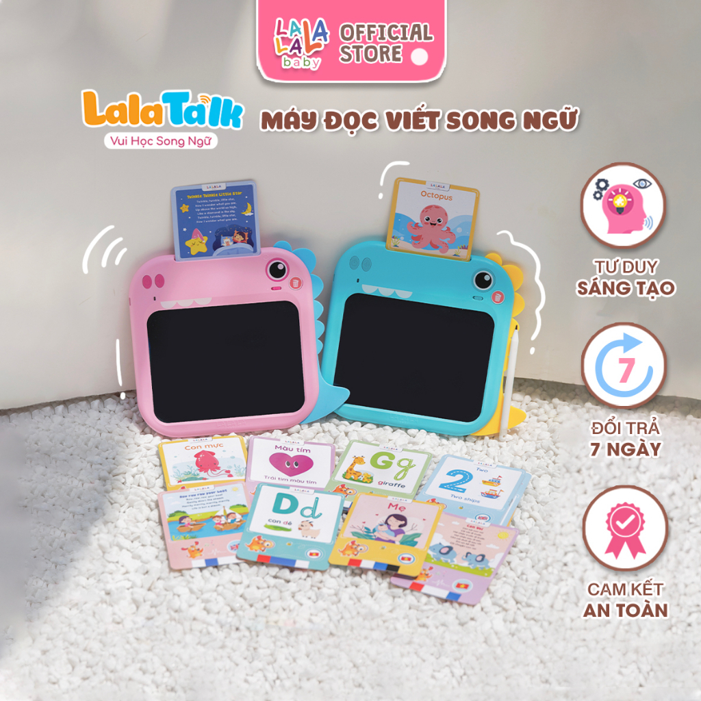 Máy đọc viết Thẻ SONG NGỮ Lalatalk - kết hợp bảng viết tự xóa thông minh Lalala BABY