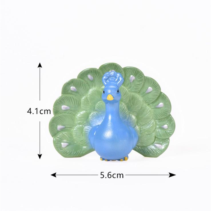 Mô hình Con Công xoè cánh trang trí tiểu cảnh terrarium quà tặng trang trí