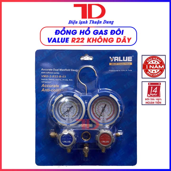 Hình ảnh Đồng hồ gas đôi không dây VALUE R22 hàng chính hãng