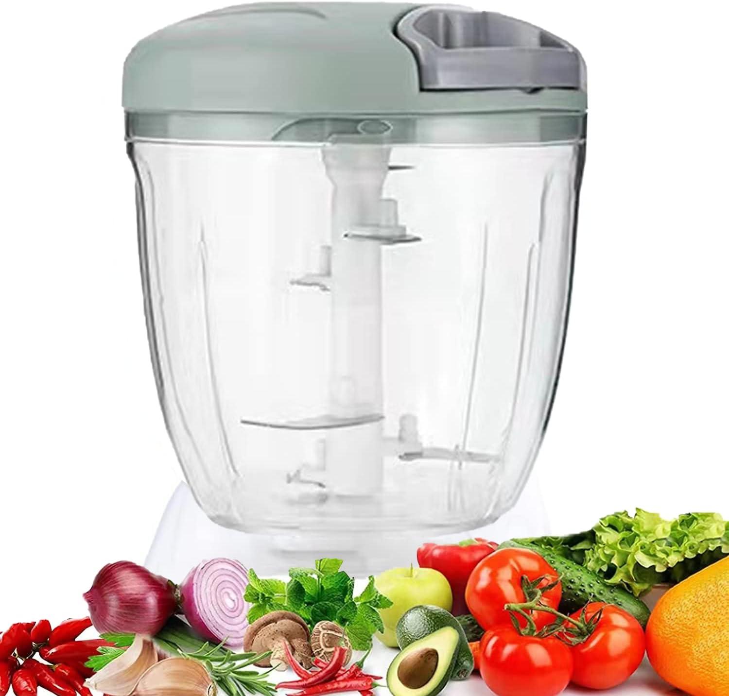 Cối xay thủ công 5 giây, cắt và trộn 900ml rau, thịt, các loại hạt và hành