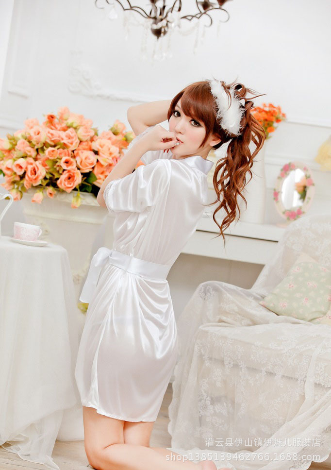 Áo choàng ngủ đơn giản vải thun trơn AN26