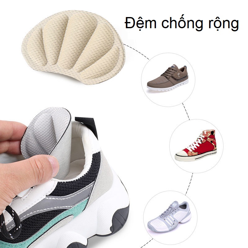 Hình ảnh Lót giày chống rộng Lót giày thể thao vỏ sò giúp giảm size giày thể thao sneaker chống rớt gót