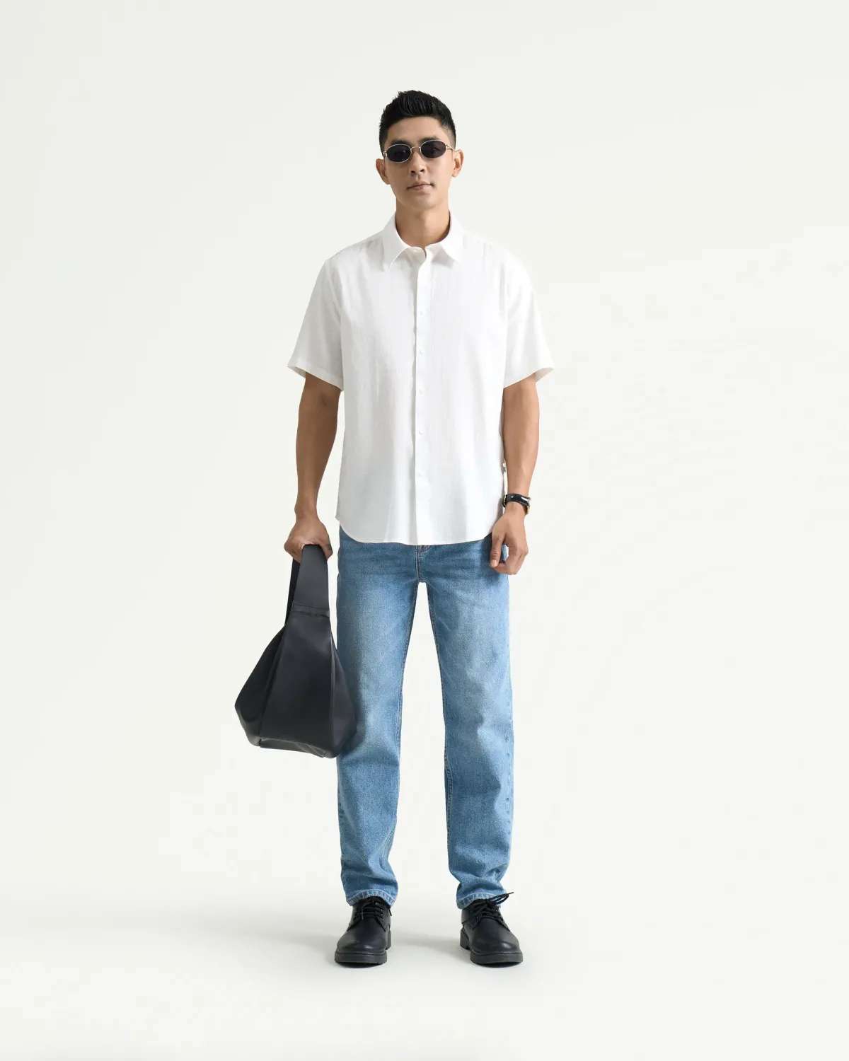 Áo sơ mi tay ngắn nam vải Linen. Regular - RT 10F24SHS034 | ROUTINE CÀ MAU