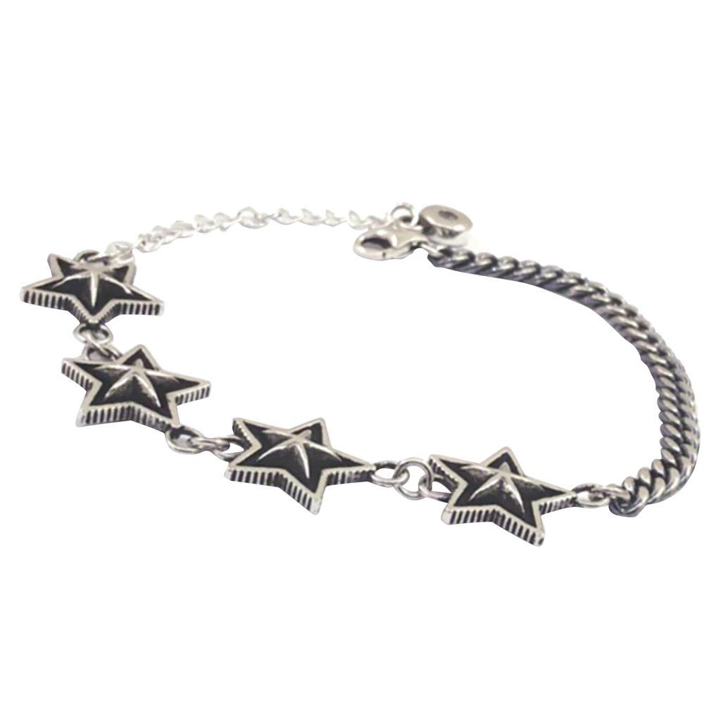 Women Star Charm Bracelet Vintage Style Bangle Punk Jewelry