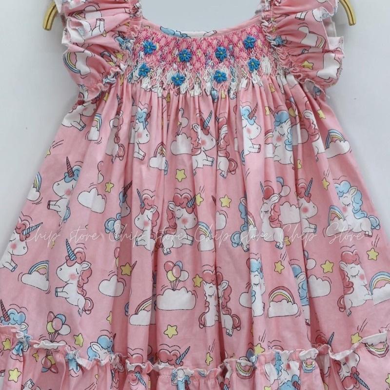 Vải thô mặt lụa 100% cotton mềm mát màu bé gái