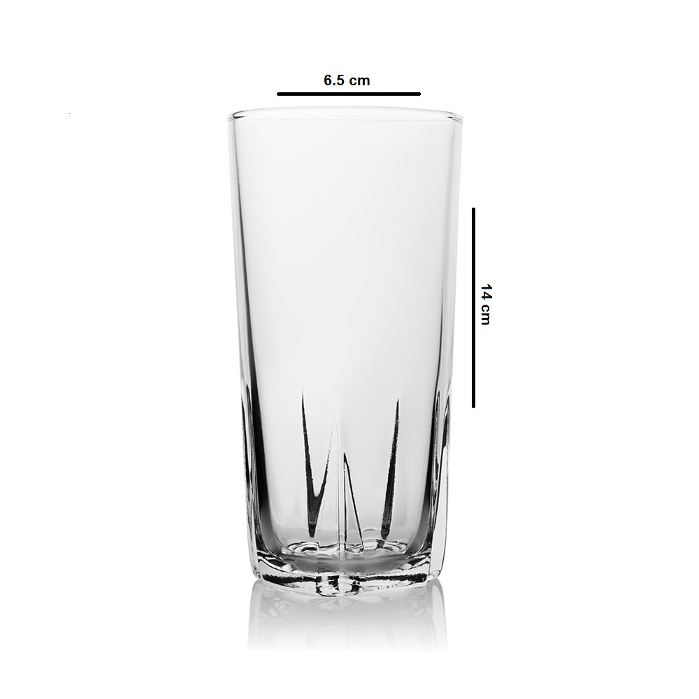 Bộ 6 Ly Thủy Tinh Uống Cà Phê 38 Khía Camdaco (295ML)