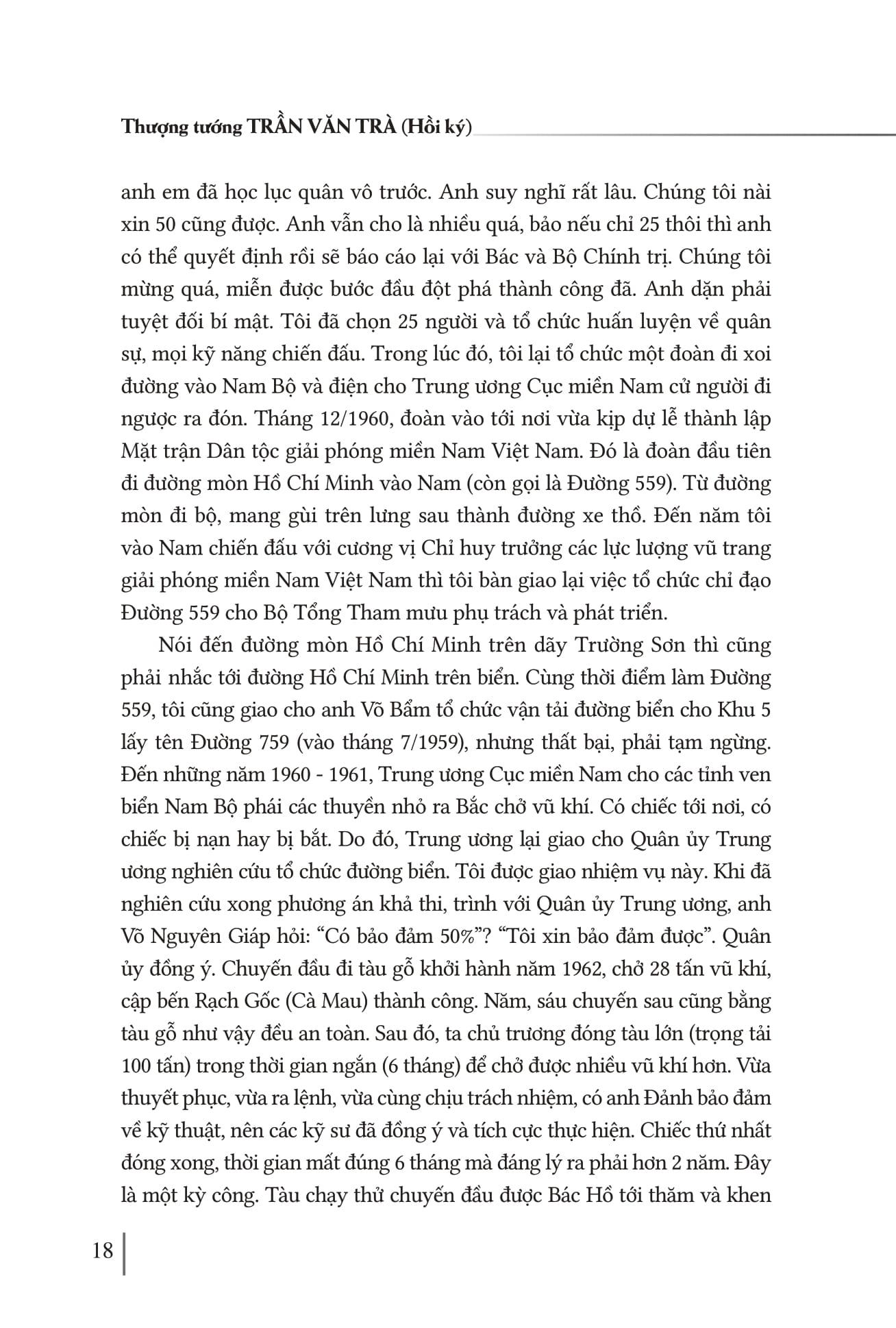 Sách - Hồi Ký Thượng Tướng Trần Văn Trà - Hành Trình Từ “Ra Đi Hai Bàn Tay Trắng” Đến “Trở Về Một Dải Giang San” Và Những Trang Bản Thảo Còn Dang Dở