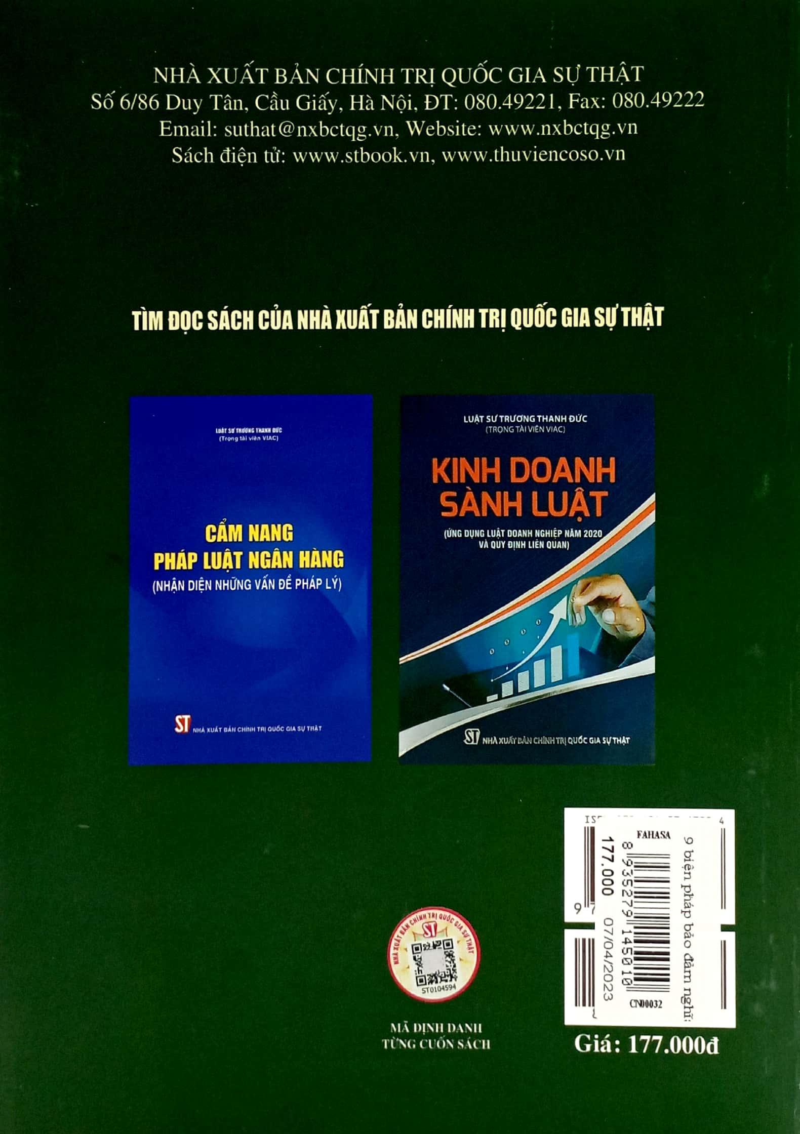 9 Biện Pháp Bảo Đảm Nghĩa Vụ Hợp Đồng (Quy Định, Thực Tế Và Thiết Kế Giao Dịch Theo Bộ Luật Dân Sự Hiện Hành)