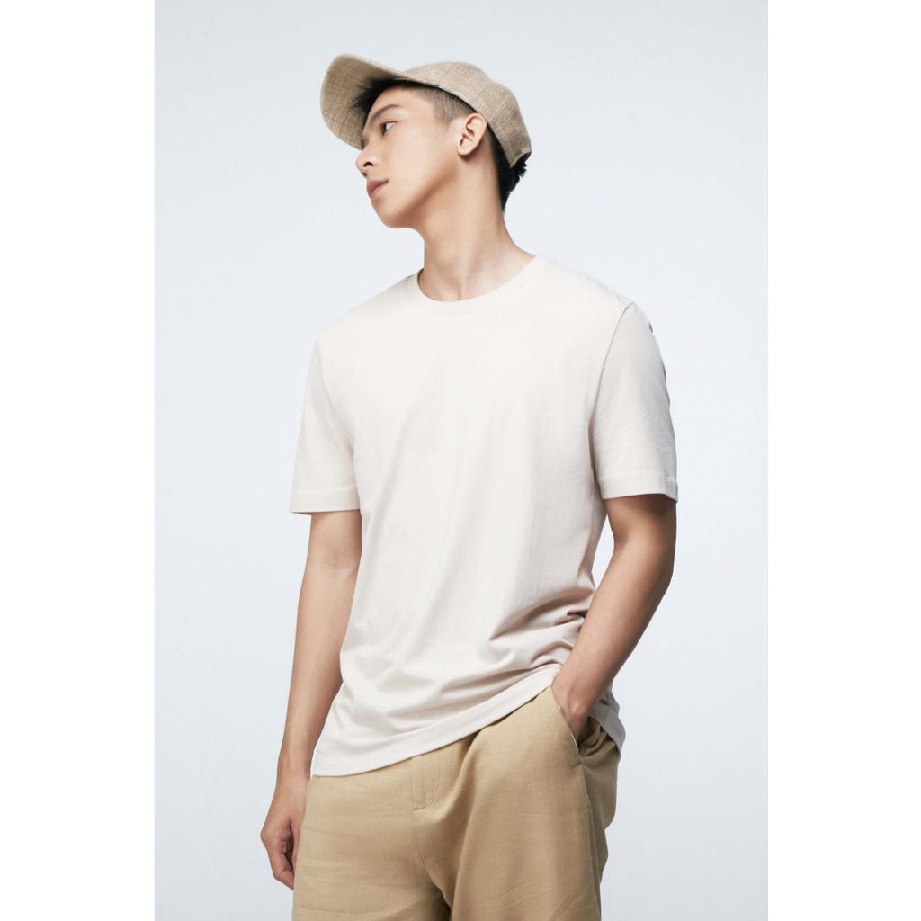 Áo thun trơn ngắn tay form fitted vải cotton mềm mát lạnh nhiều màu - 10S21TSH019CR2 | LASTORE MENSWEAR