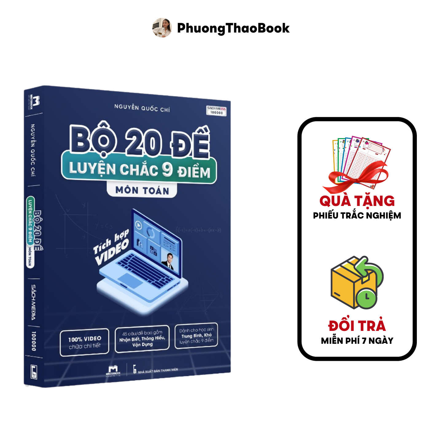 Sách - Bộ 20 đề luyện chắc 9 điểm môn Toán (Thầy Nguyễn Quốc Chí)