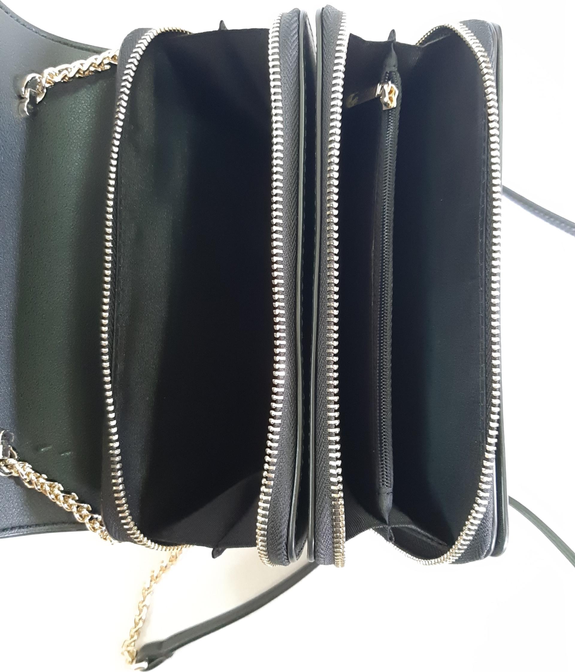 Túi xách nhỏ 2 ngăn khóa kéo CL-047BLK