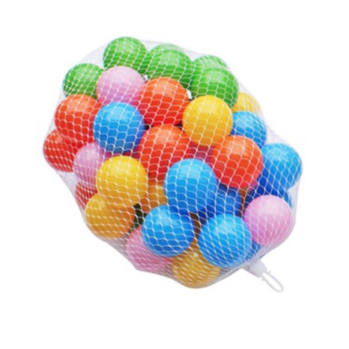 Túi 100 bóng nhựa loại Tốt đa sắc cho bé chơi bể bơi, nhà bóng, lều bóng