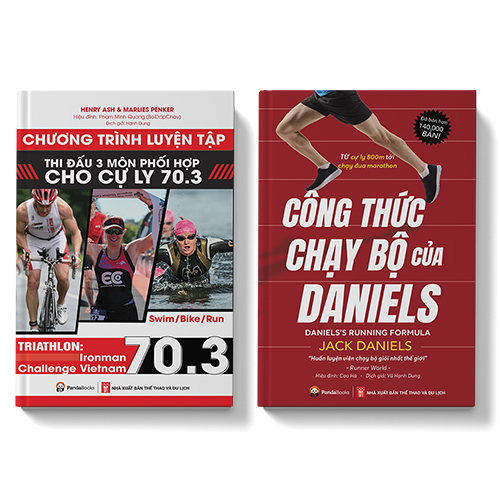 Sách - COMBO 2 cuốn: Công thức chạy bộ của Daniels + Chương trình tập luyện ba môn phối hợp cho cự ly 70.3