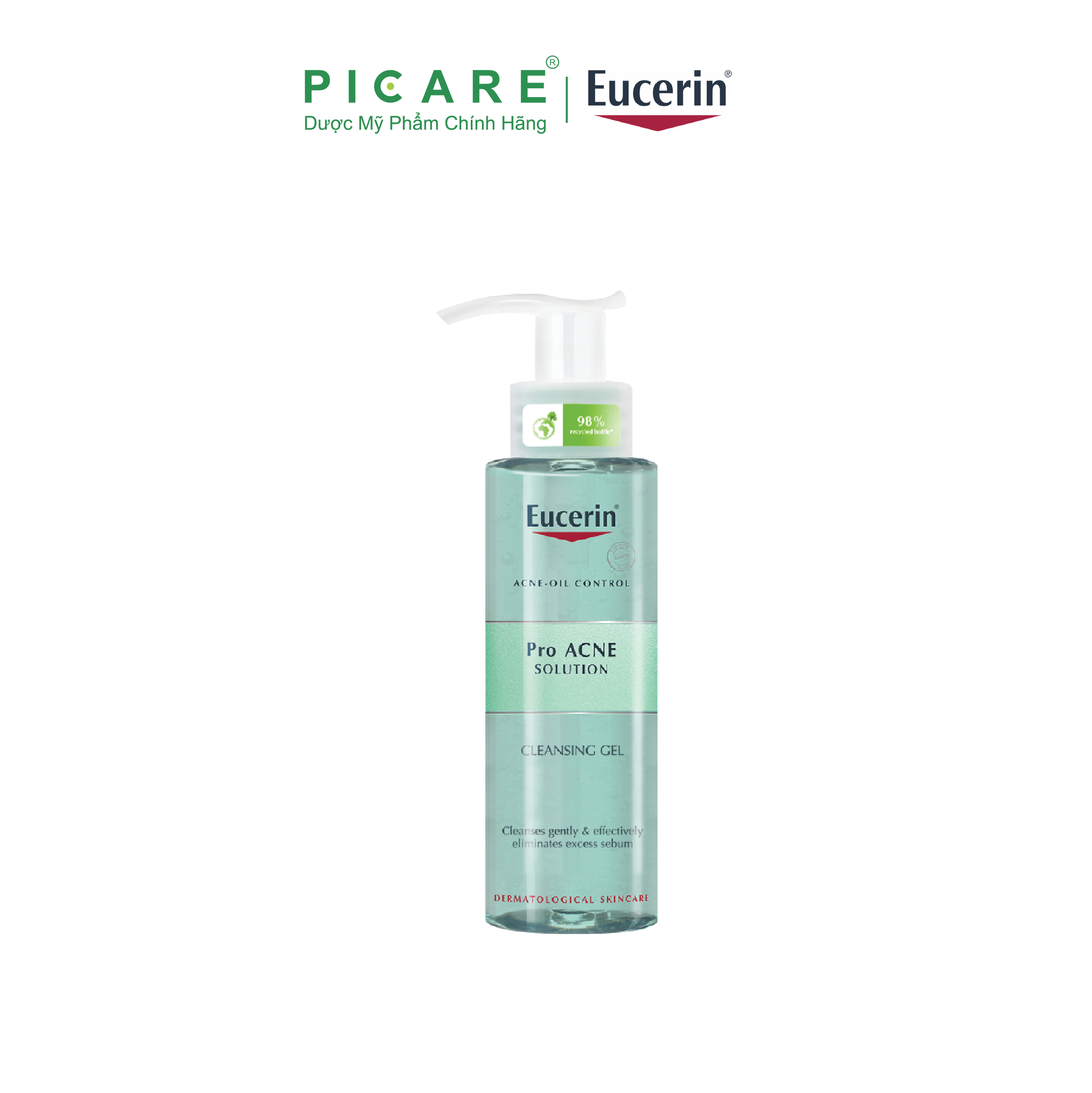 Gel Rửa Mặt Cho Da Dầu Mụn Eucerin ProAcne Solution Cleansing Gel 200ml