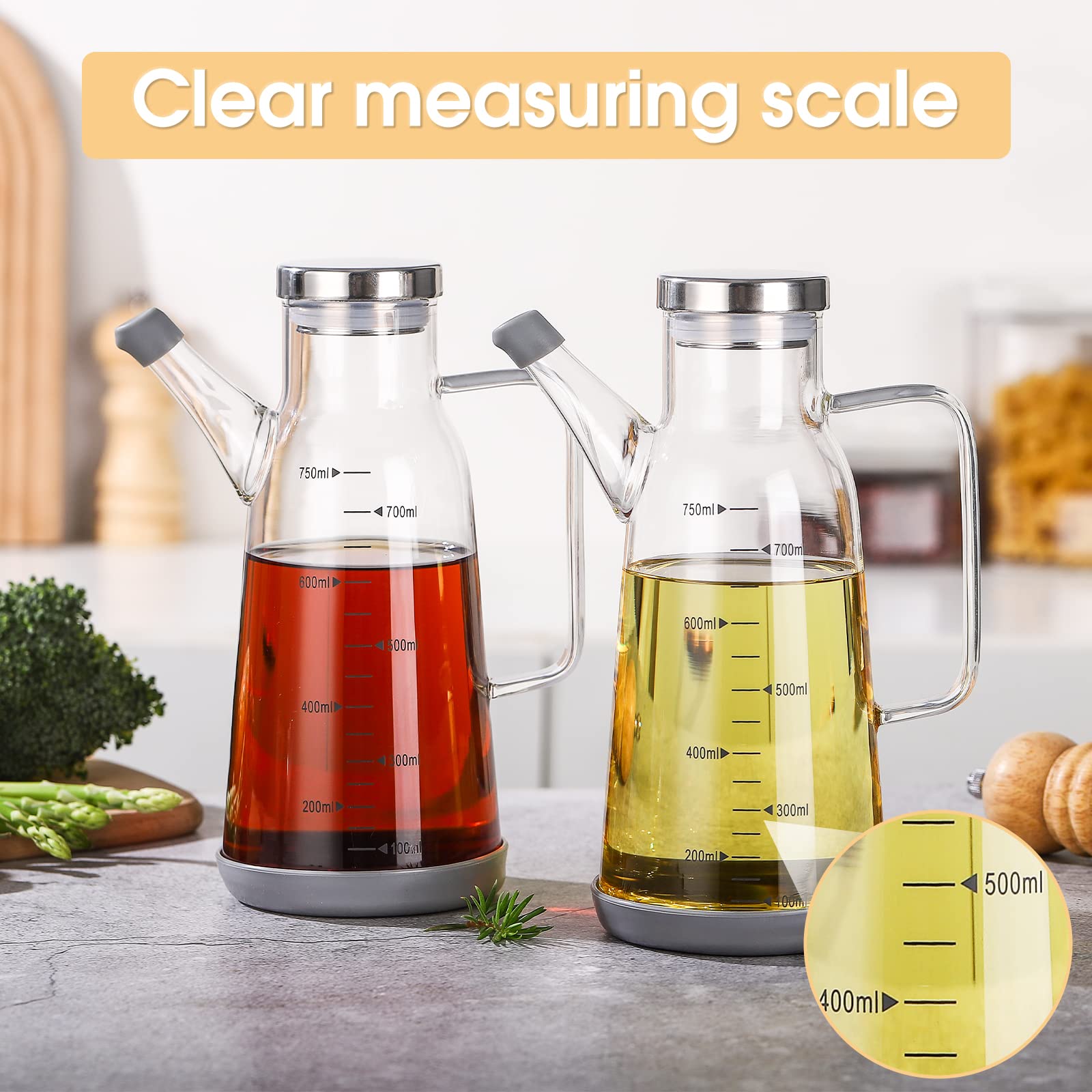 Bình đựng dầu, gia vị thủy tinh Borosilicate Glass Oil Bottle 750ml