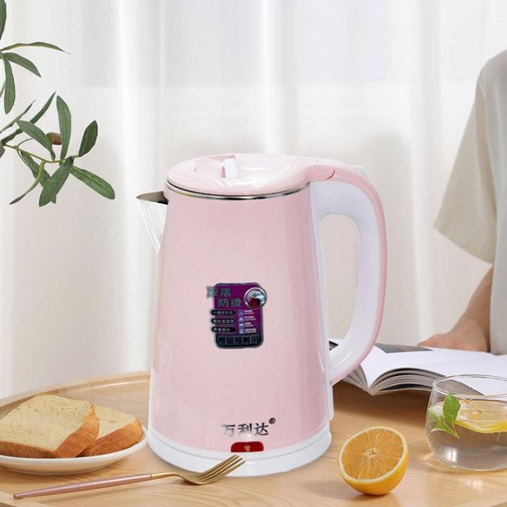 Ấm Siêu Tốc 2 Lớp Cách Nhiệt JipLai Thái Lan 2.5L, Hàng Chuẩn Thái Lan Cao Cấp, Giao Màu Ngẫu Nhiên - Bảo Hành - An Toàn