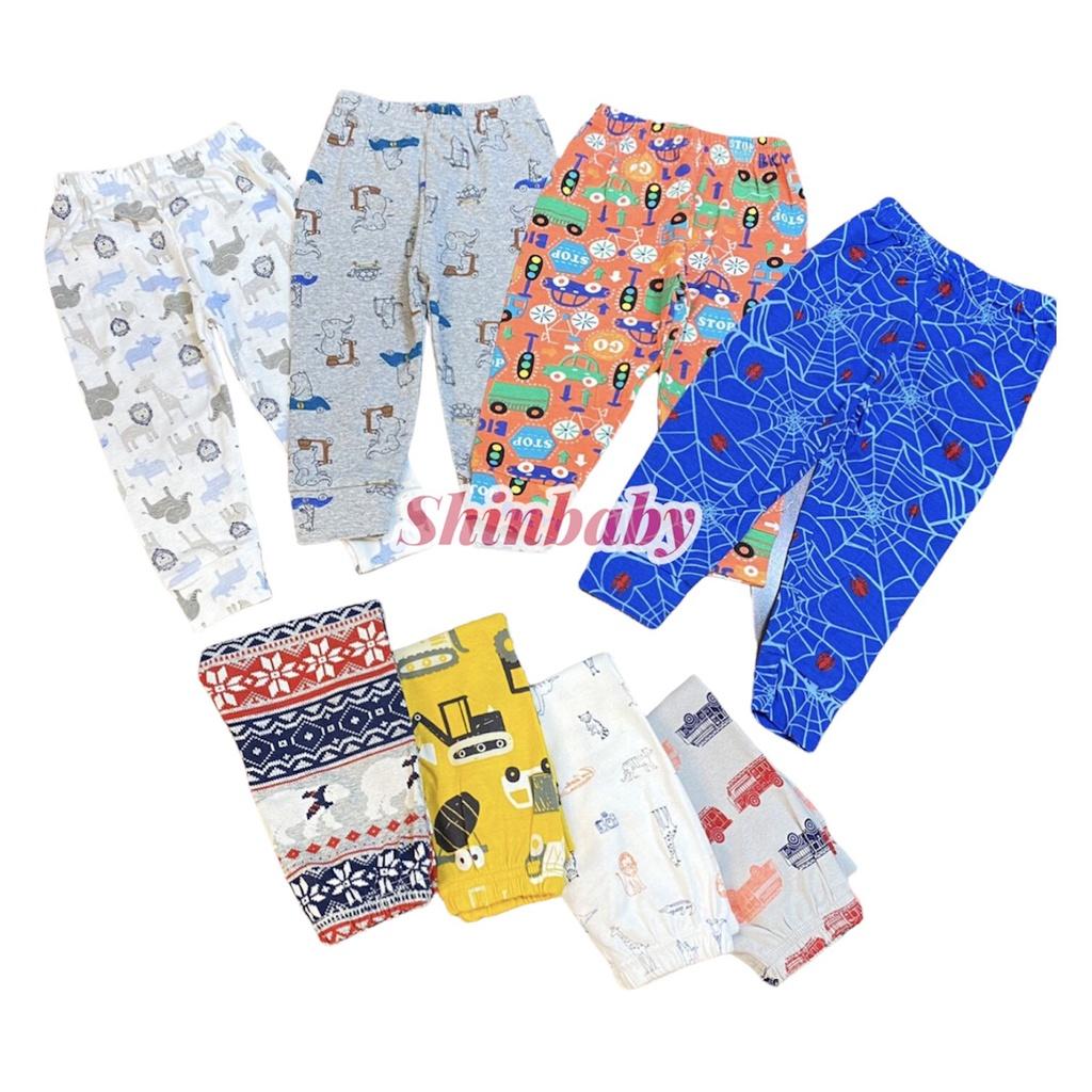 Set 5 quần dài chục cho bé họa tiết dễ thương, chất vải cotton xuất mát mịn co giãn thoải mái