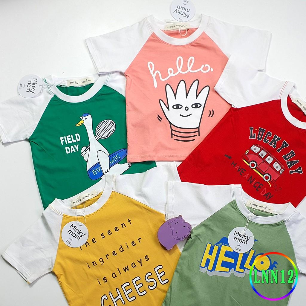 Bộ Cộc Tay Cho Bé LNN12 Đồ Bộ Thun Lạnh Cao Cấp Mềm Mịn Thoáng Mát Dễ Chịu, Thoải Mái Cho Bé