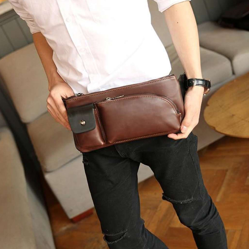 Túi Ngực Nam Retro PU