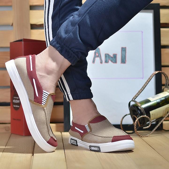 Giày Lười Vải Nam Phong Cách Hàn Quốc
