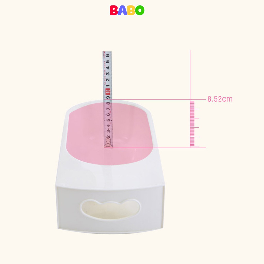 Bô trẻ em hình thú Bò Sữa Cho Bé trai bé gái từ 1 tuổi đi vệ sinh có tay vịn nắp Tựa lưng Đệm mùa đông nhựa PP cao cấp TBB116