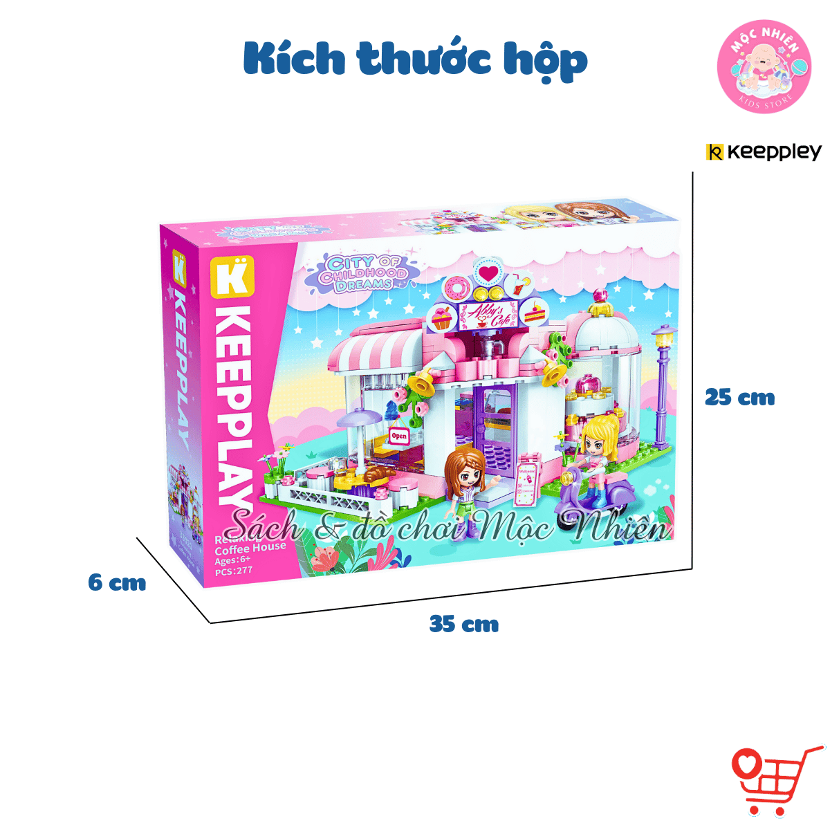 Đồ chơi lắp ráp, xếp hình Keeppley 33020 - Quán cafe thư giãn (277 mảnh ghép) - Dành cho bé gái từ 6 tuổi