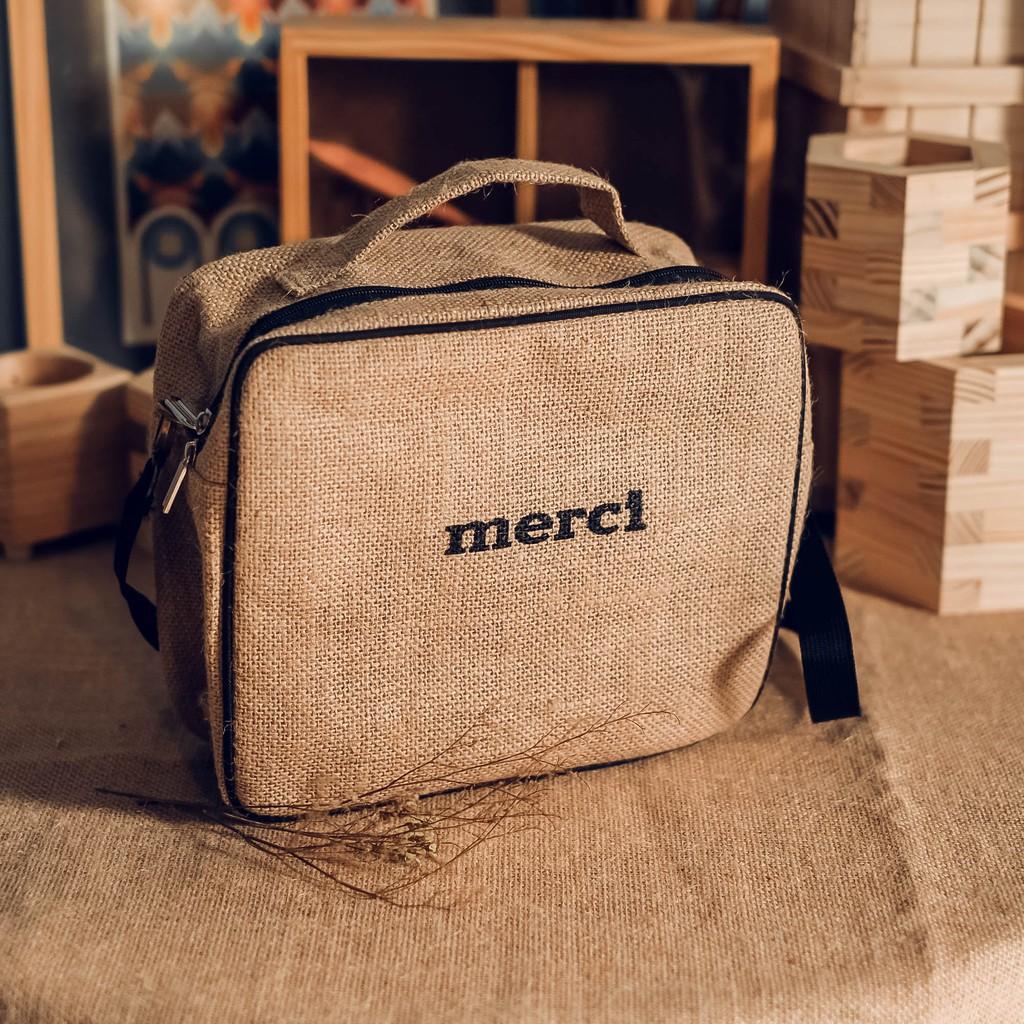 TÚI CHÉO VẢI BỐ MERCI - VINTAGE- PHONG CÁCH THỜI TRANG