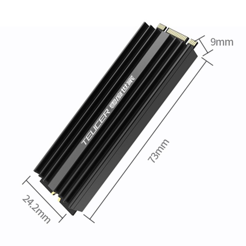 TEUCER 2280 SSD Tản Nhiệt M.2 NVME Tản Nhiệt Hợp Kim Nhôm Magie PC Tản Nhiệt Hiệu Quả Với Miếng Tản Nhiệt M2 SSD Tản Nhiệt