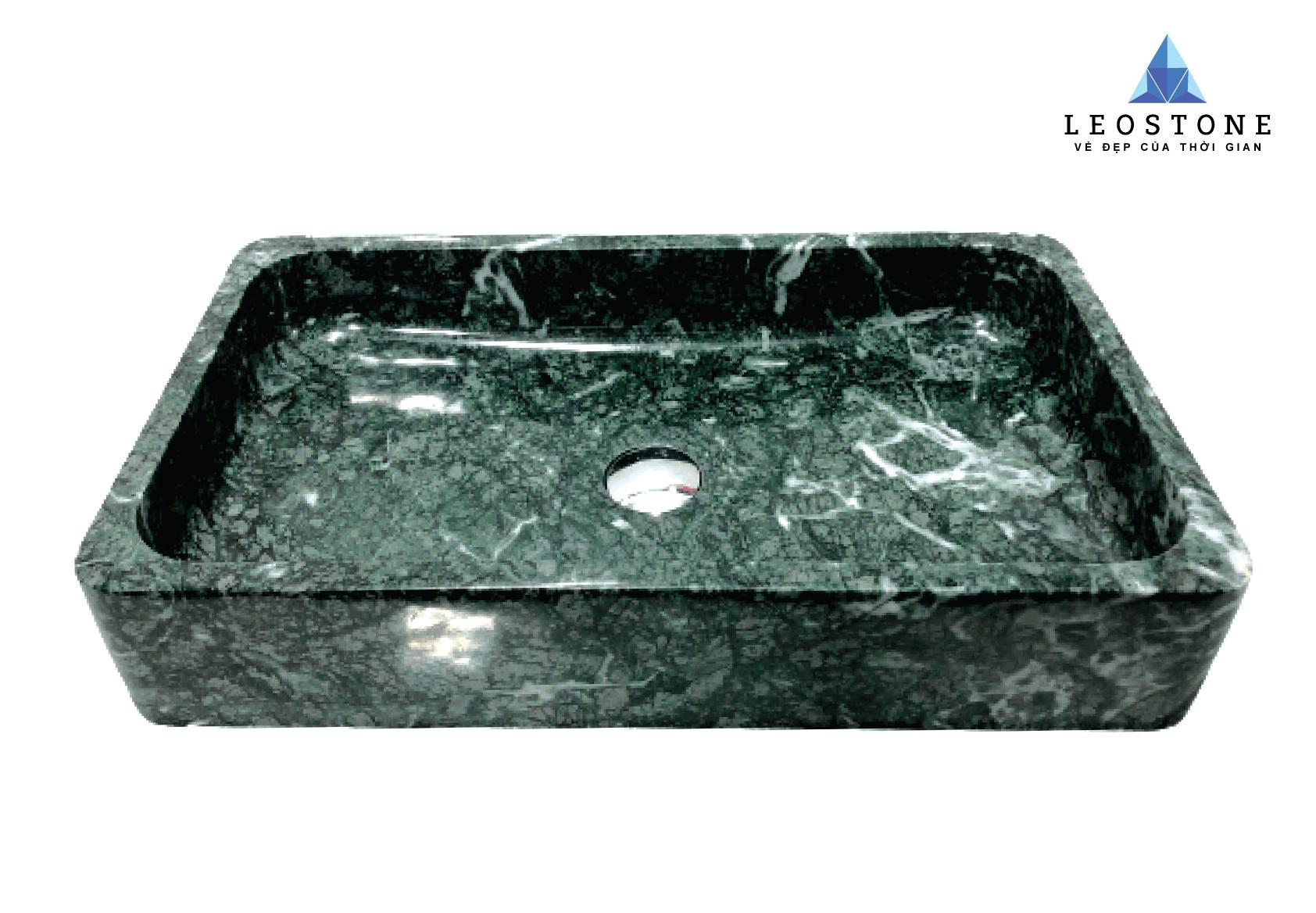 Lavabo Đá Tự Nhiên Leo Mysterial Jade - Xanh Ngọc - Hình chữ nhật