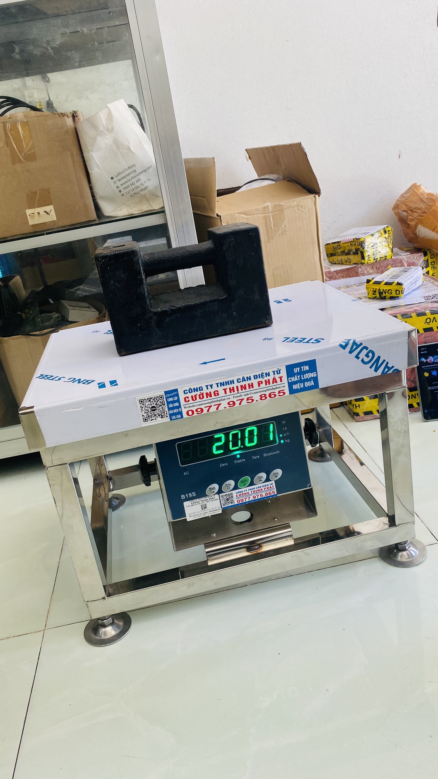 Cân BÀN GHẾ INOX 304 Chống Nước B19 200kg, KÍCH THƯỚC 40X50CM