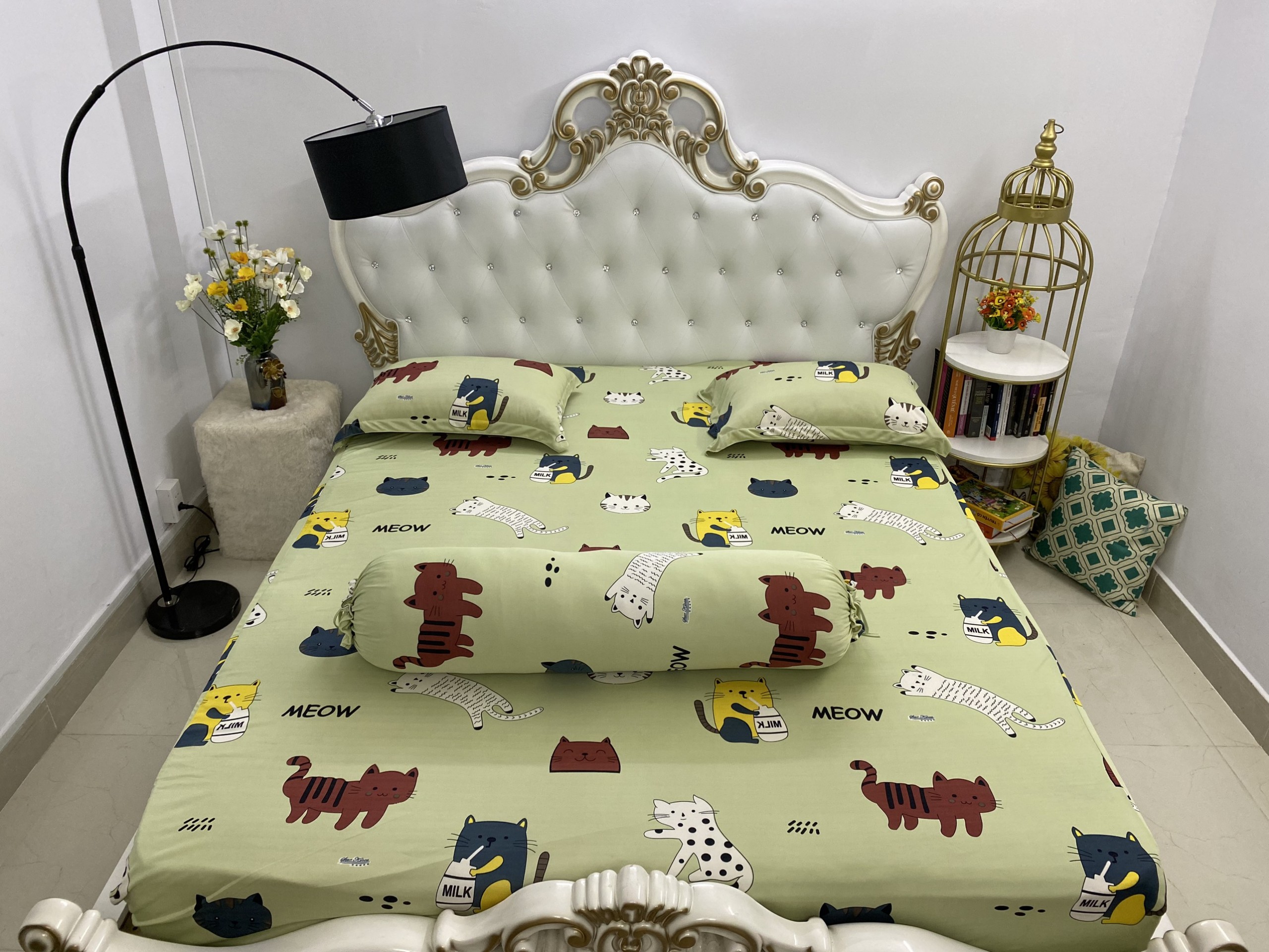 Bộ Drap Thun Lạnh Hàn Quốc cực bền màu , đủ size