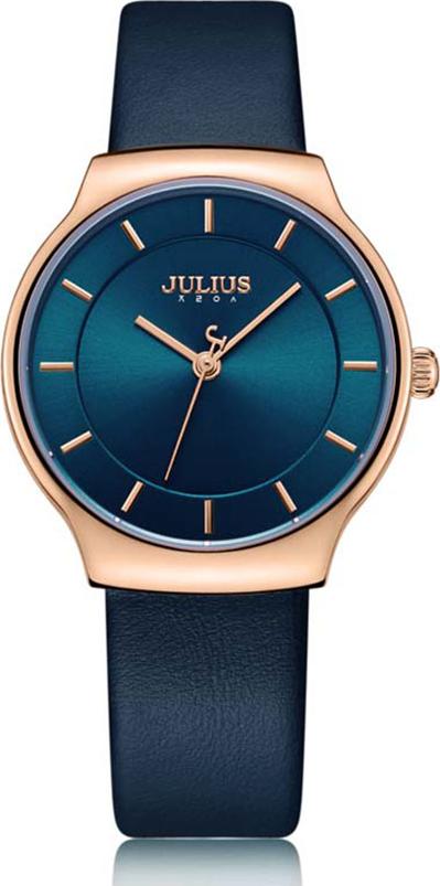 Đồng Hồ Nữ Julius Hàn Quốc JA-1156LC Dây Da Màu Xanh Đậm