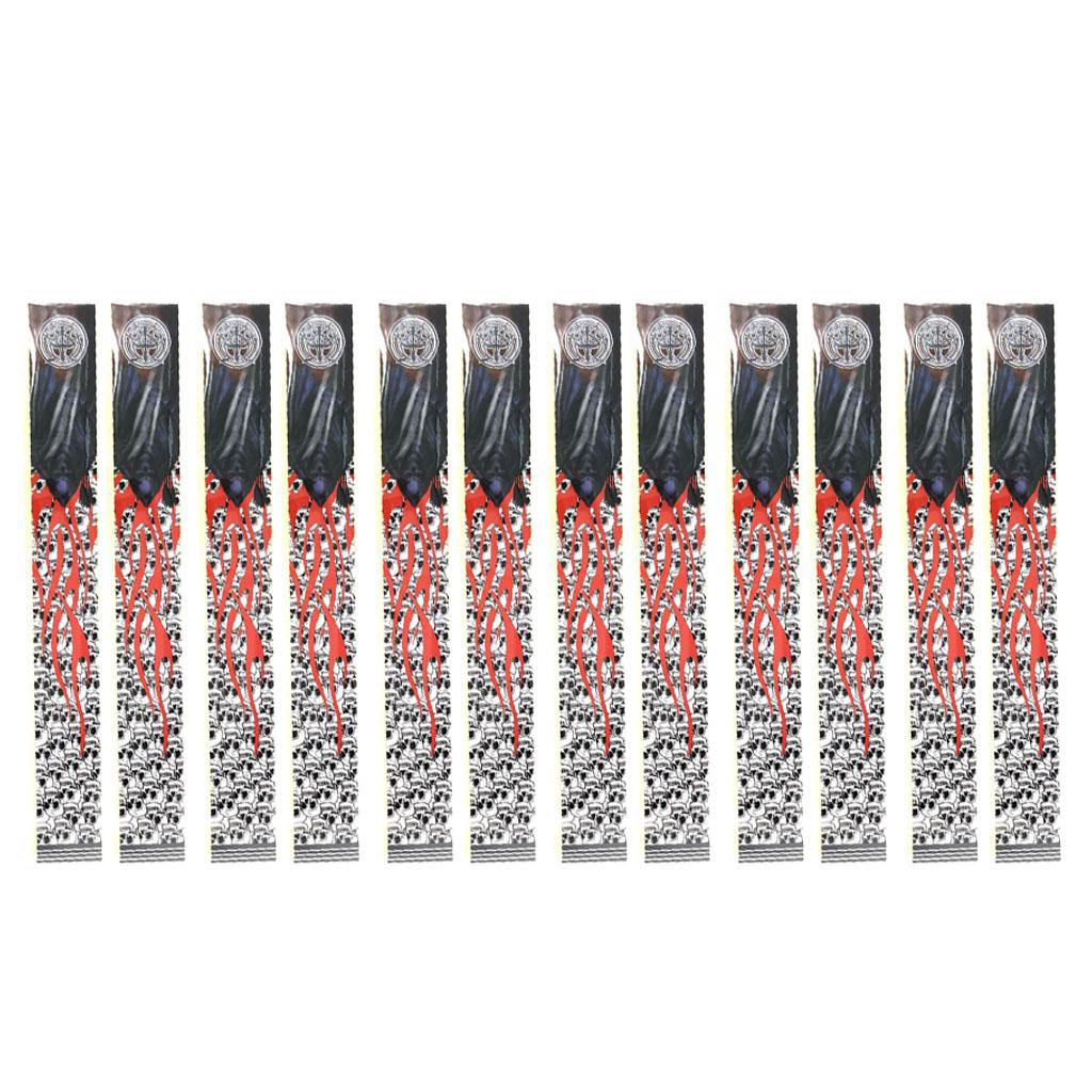 12 Pieces Durable Archery Arrow Stickers Wraps  Skull and Red