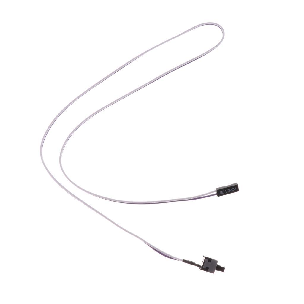 10Pcs 2Pin SW Power Cable on/off Push Button  Motherboard Switch Line