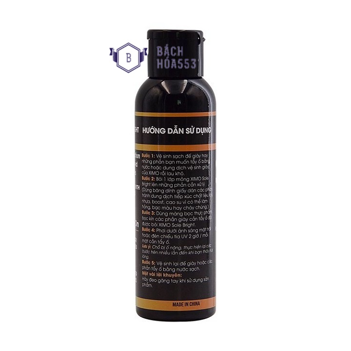 Bình dung dịch tẩy ố vàng đế giày Sole Bright Ximo XI07 118ml