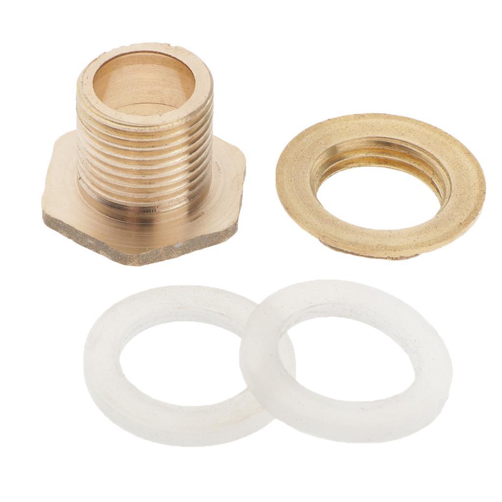 Brass Water Tank Connector Bulkhead Fitting with Rubber