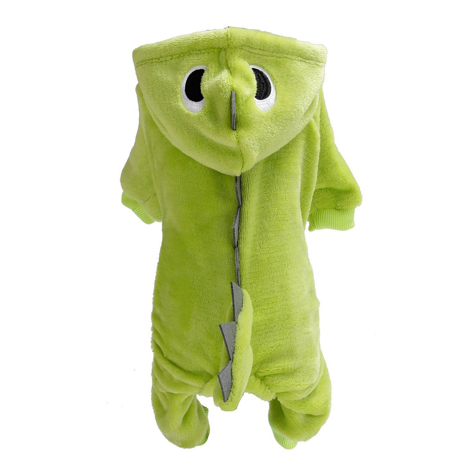 Dog Clothes Dinosaur Jumpsuits Fleece Hoodie Pajamas Jacket Cute Fancy Dress