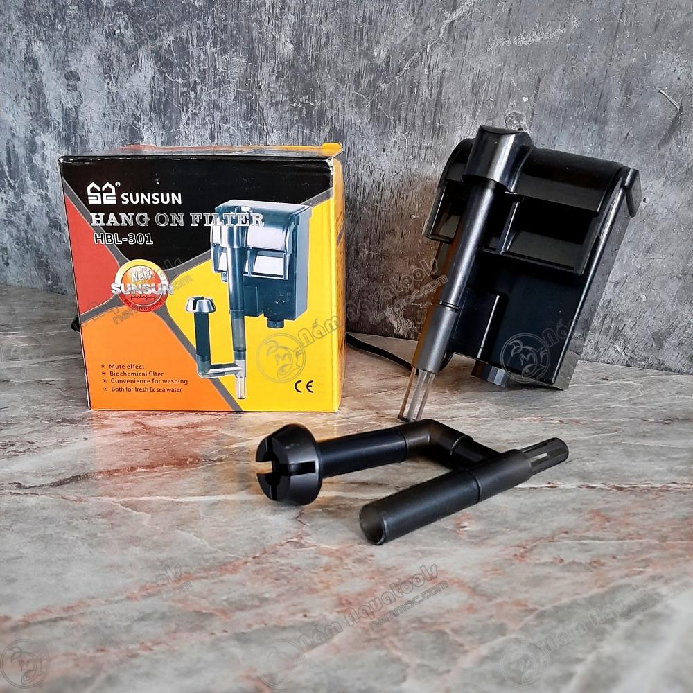 Lọc Thác Mini SUNSUN HBL-301 | Lọc Thác Mini Siêu Êm - Có Kèm Lọc Váng Cho Bể Cá Mini, Bể Thuỷ Sinh Để Bàn