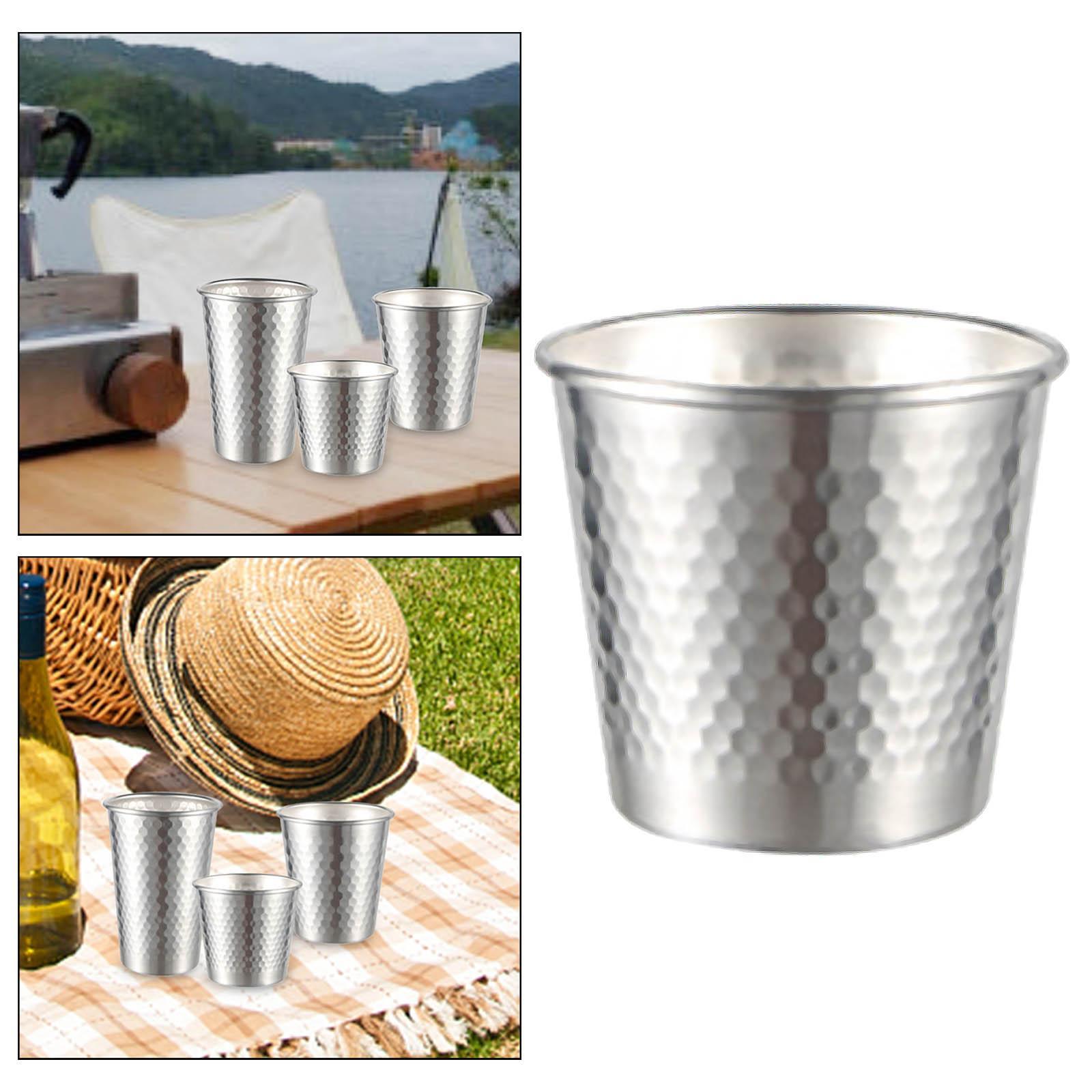Tea Drink Cup Camping Cup Water Cup Mug 304Stainless Steel Drinkware Lightweight  Cup Beer Cup for Tea Camping Daily Use Office Hiking