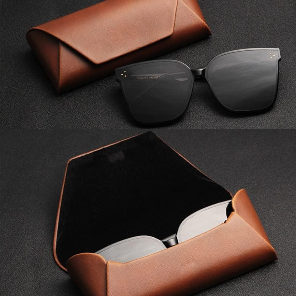 2 mảnh kính râm, vỏ kính râm, hộp kính, da bọc da, đeo kính có thể đeo được, phù hợp với nam giới, phụ nữ, trẻ em, người già