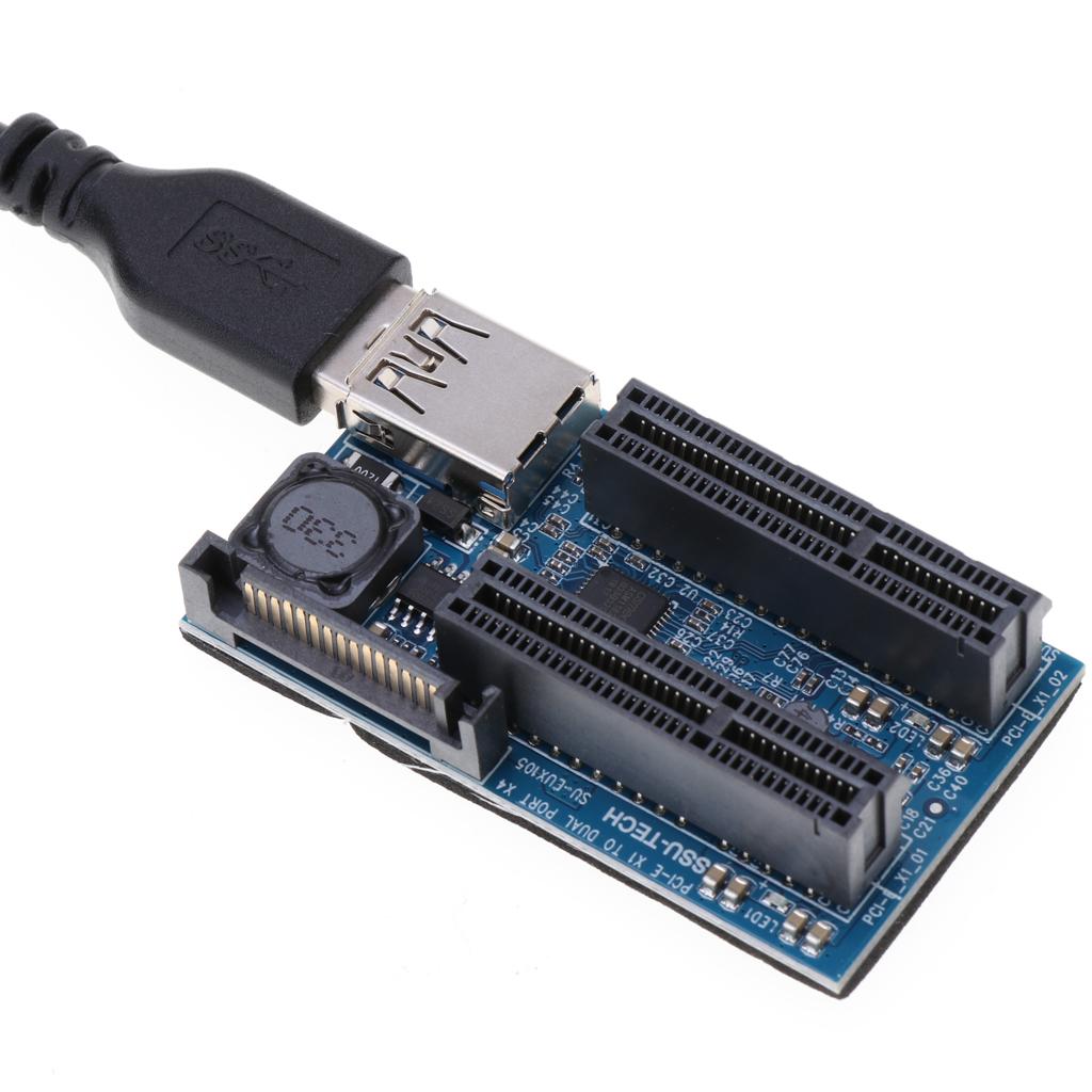 PCI E X1 to X4 USB3.0 GPU Extender Riser Adapter Plug & Play