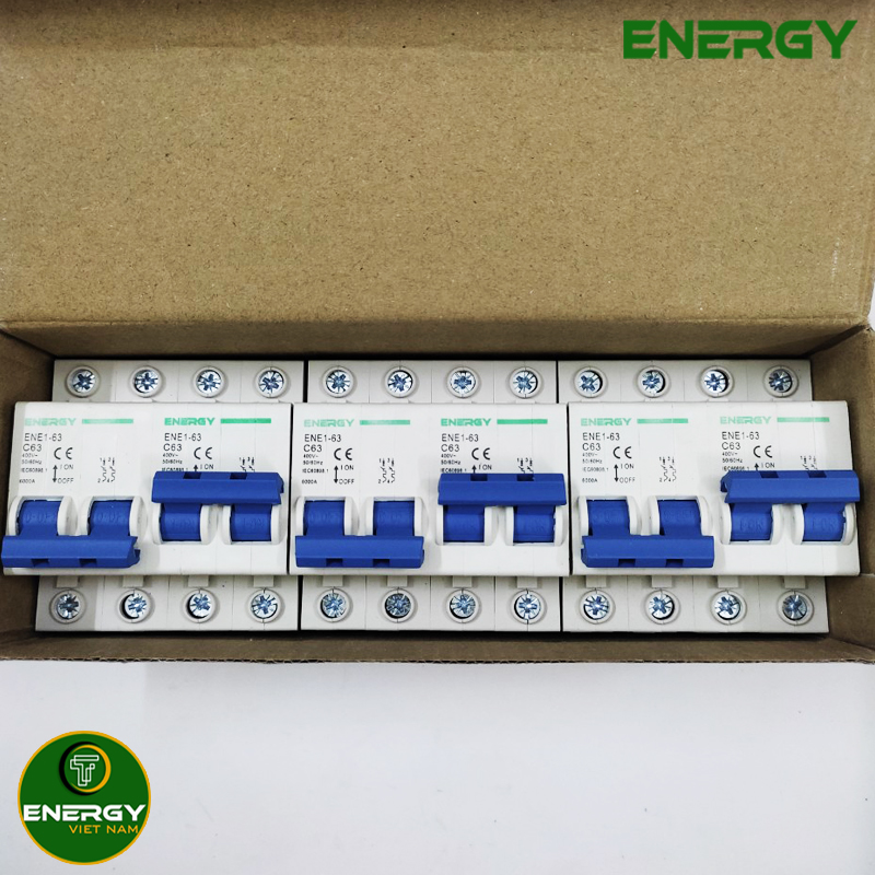 Át Đảo Chiều 63A 2P 220V - Cầu Dao Đảo Chiều Dạng Aptomat MCB 2P 63A Energy