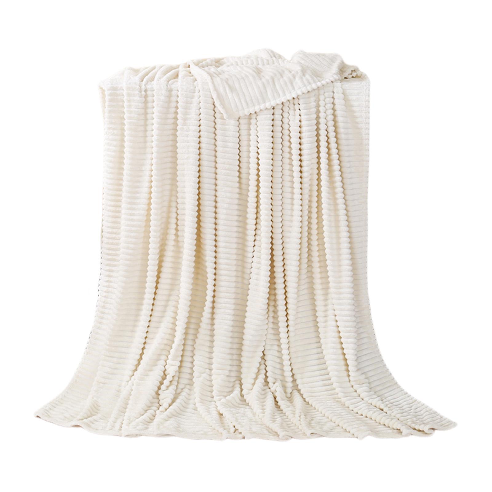Plush Flannel Blanket Fleece Throw Blanket Nap Blanket Home Bedroom Home Beige
