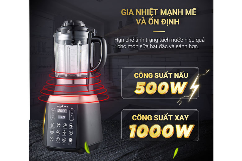 Hình ảnh Máy làm sữa hạt đa năng Nagakawa NAG0815 - Hàng chính hãng