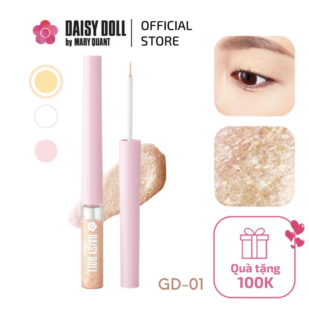 Gel Nhũ Kẻ Mắt Kim Tuyết Daisy Doll by Mary Quant Dạng Lỏng Chống Thấm Nước Nhanh Khô Bền Màu GD-01 Champage Gold (2,8g)