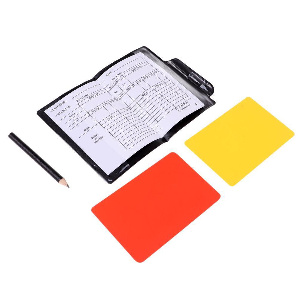 2X Sports Football Soccer Referee Wallet Notebook & Red Card and Yellow Card
