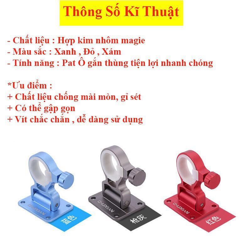 Pat Ô, Dù Câu Cá CHIXUAN Hợp Kim Nhôm Magie Cao Cấp Gắn Thùng Tiện Lợi