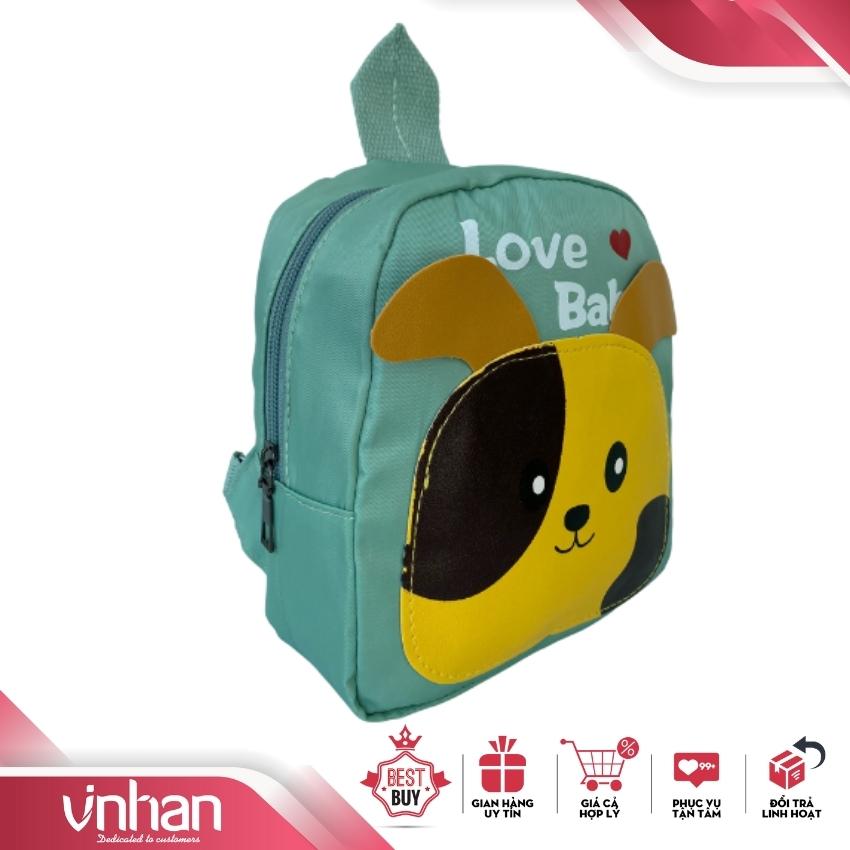 Ba lô cặp sách trẻ em cho bé bỉm sữa mầm non mẫu giáo đi học, đến trường hình chó đóm vểnh tai thích hợp đi chơi, đi học, túi đeo cho bé trai bé gái từ 1 đến 5 tuổi Vinhan BL07