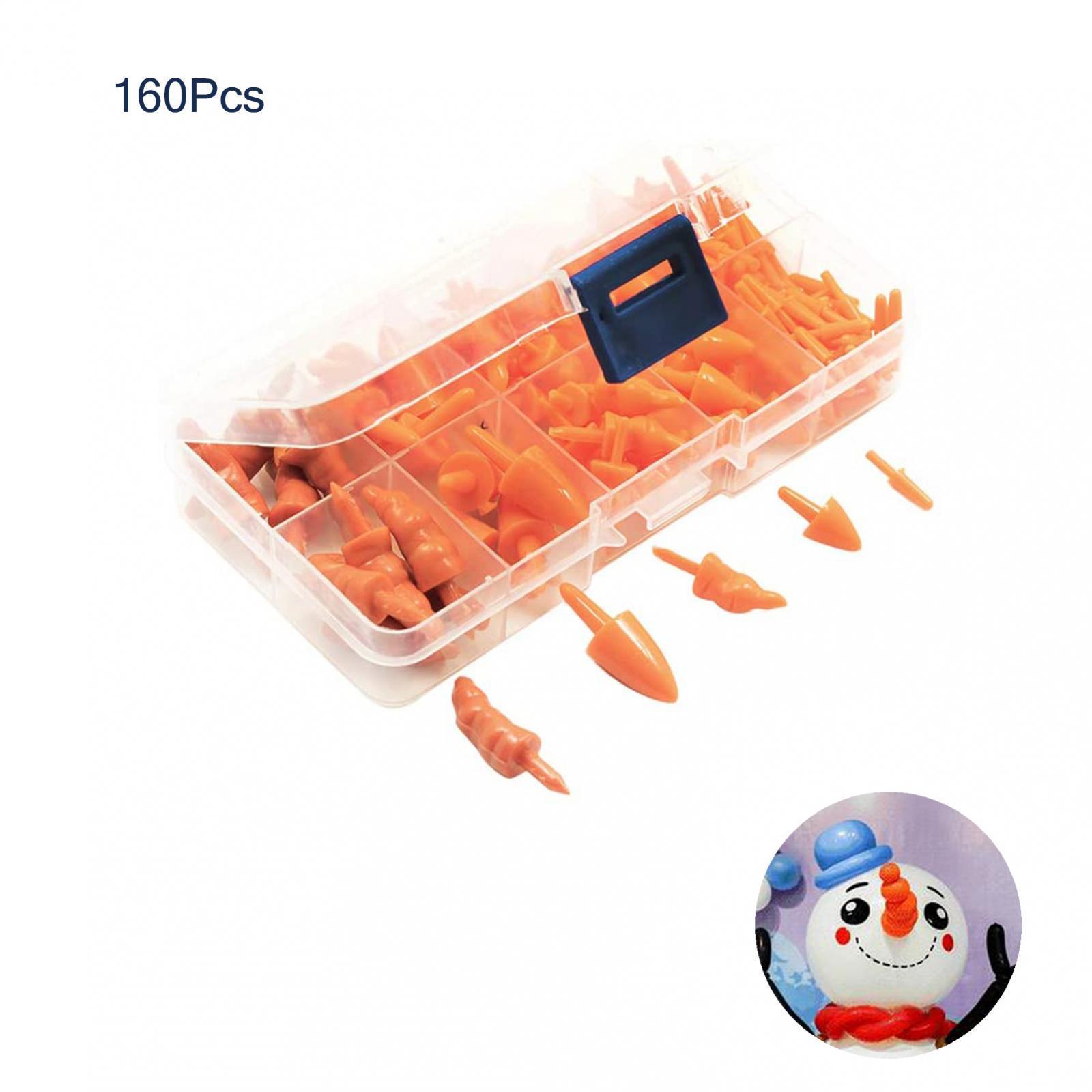 160 Pieces Safety Toy Nose for Snowman Doll Animal Puppet Toy DIY