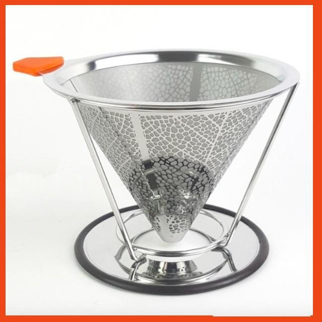 Khuyến mãi - Dụng cụ lọc cà phê 2 lớp có khung đỡ INOX304